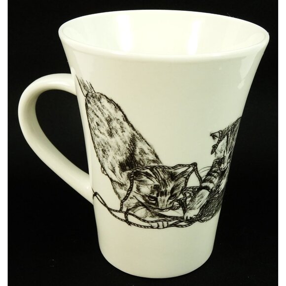 Kitties with Yarn Cats Coffee Mug Cup Forty Winks Cheri Lane Steve O'Connell - Picture 1 of 7